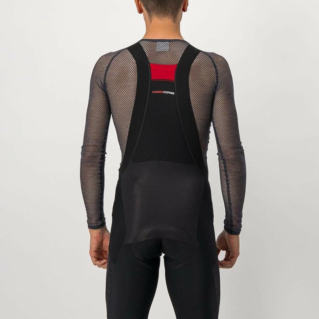 Castelli - bluza corp ciclism maneca lunga pentru barbati Miracolo Wool LS base layer - negru