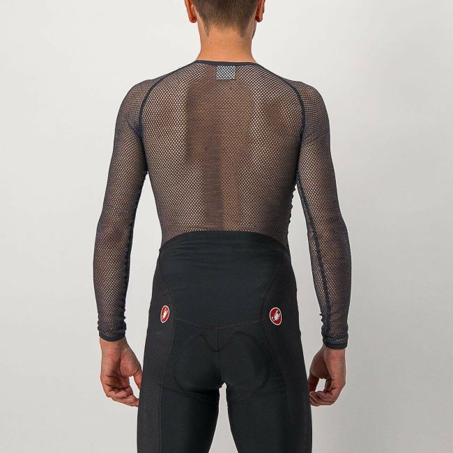 Castelli - bluza corp ciclism maneca lunga pentru barbati Miracolo Wool LS base layer - negru