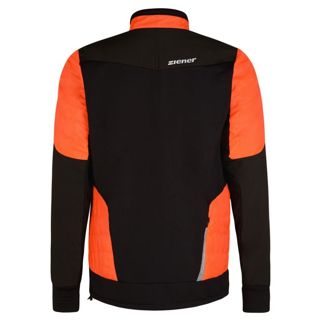 Ziener - jacheta ciclism cu maneca lunga pentru barbati Neki jacket - negru portocaliu neon