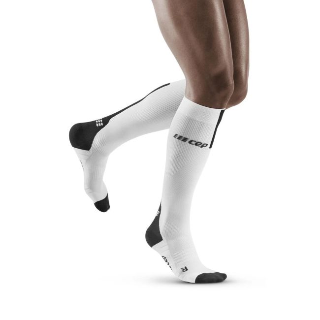 CEP - Sosete compresie alergare pentru barbati 3.0 men socks - alb gri inchis negru