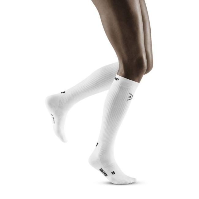 CEP - Sosete compresie alergare pentru femei Xtra mile women socks - alb negru