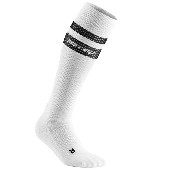 CEP - Sosete de compresie pentru femei 80's women socks - alb negru