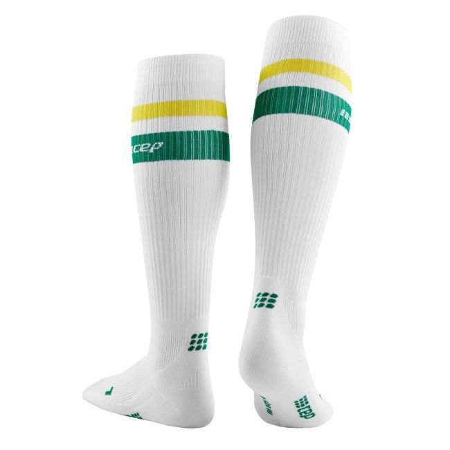 CEP - Sosete de compresie pentru femei 80's women socks - alb verde galben