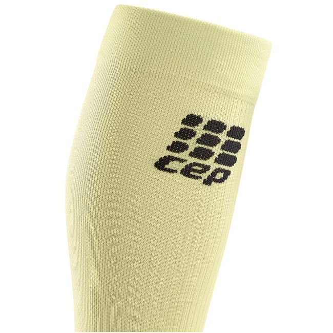 CEP - Sosete de compresie pentru femei Women Running socks - galben lamaie negru lunges lemon