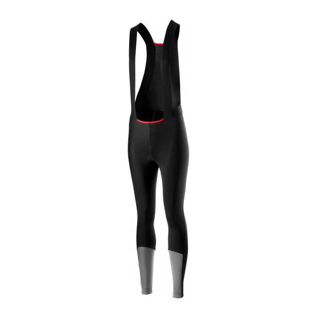 Castelli - Pantaloni lungi ciclism cu bretele pentru iarna si vreme rece pentru femei - Nano Flex Pro 2 W bibtight - negru
