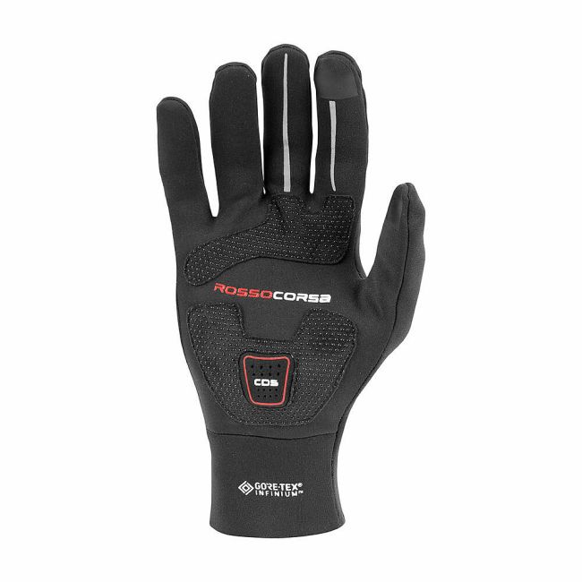 Castelli manusi ciclism calduroase cu degete lungi - Perfetto Ros - negru