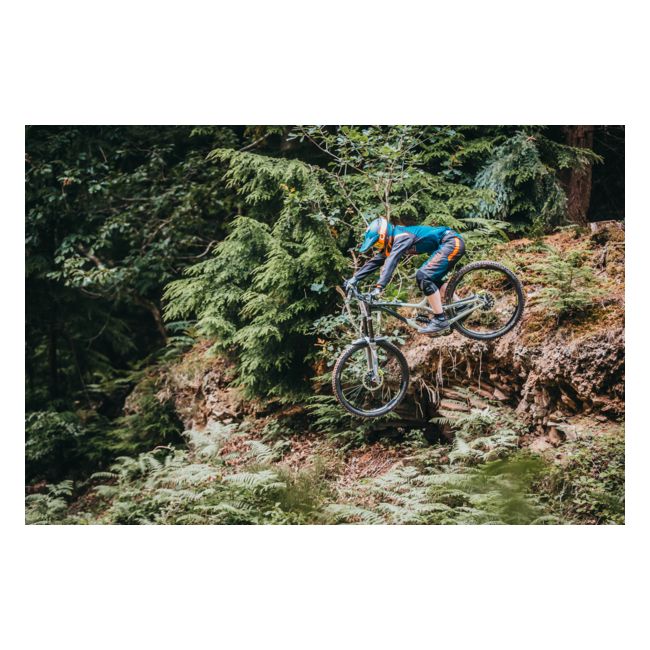 O-Neal - Pantaloni scurti ciclism MTB pentru barbati Element FR hybrid - albastru petrol negru portocaliu