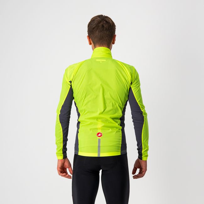 Castelli Squadra stretch - jacheta ciclism anti vant - galben fluo gri