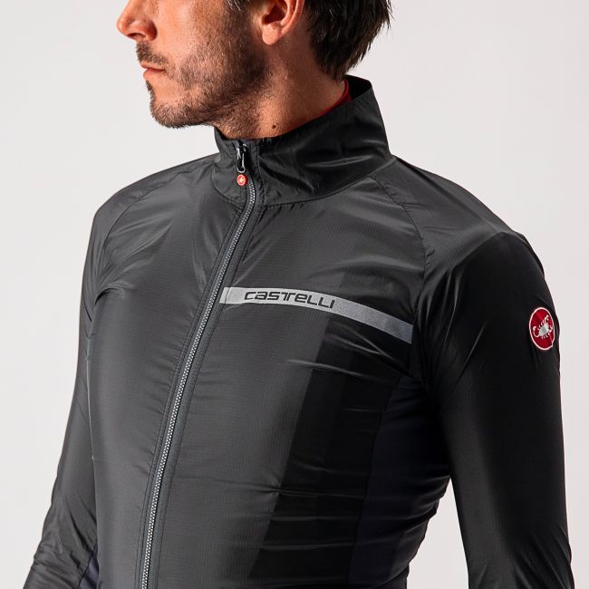Castelli Squadra stretch - jacheta ciclism anti vant - negru-antracit