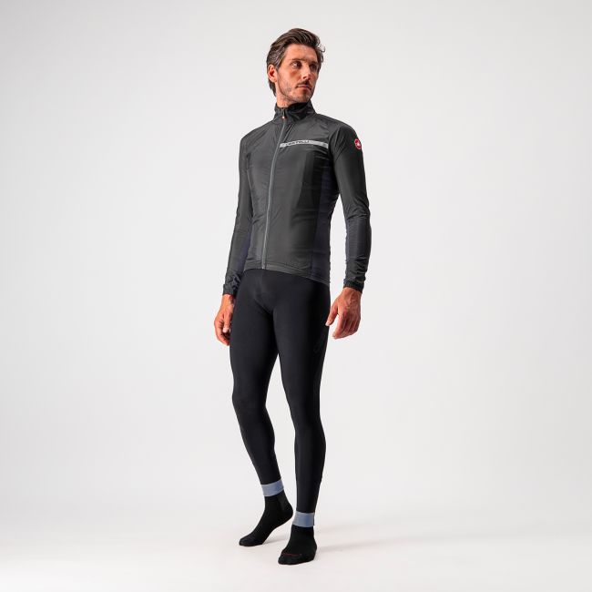 Castelli Squadra stretch - jacheta ciclism anti vant - negru-antracit
