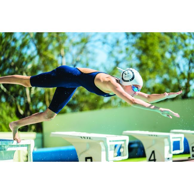 Finis - Costum inot tehnic pentru fete sau femei - Fuse Open Back Kneeskin - albastru