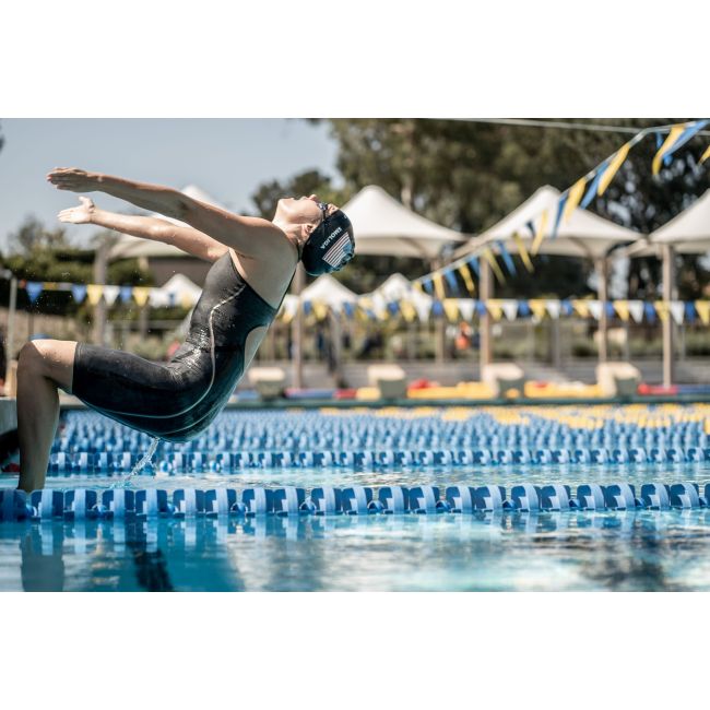 Finis - Costum inot tehnic pentru fete sau femei - Rival 2.0 Open Back Kneeskin - albastru