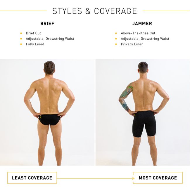 Finis - Slip inot barbati - Brief Solid - negru