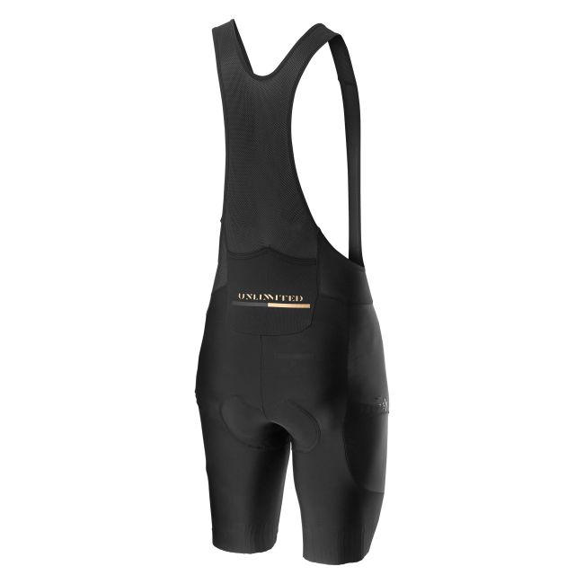 Castelli - pantaloni scurti pentru ciclism cu bretele Unlimited Bibshort - negru