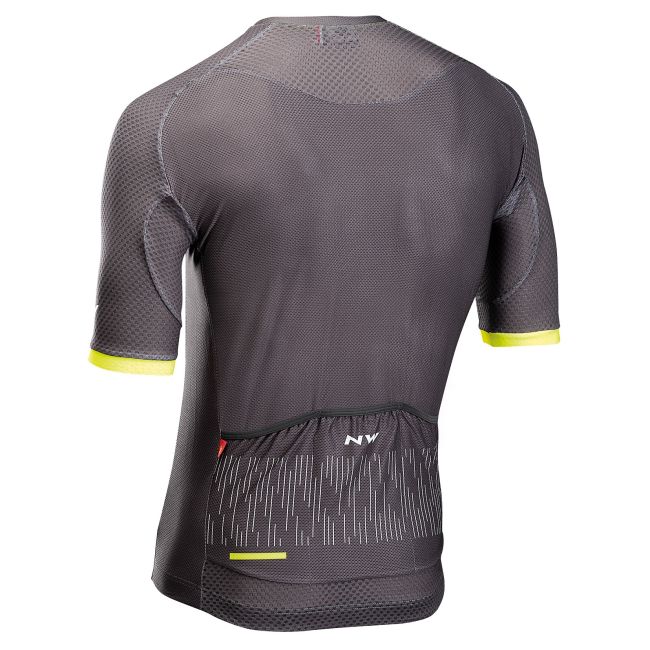 Northwave - tricou pentru ciclism cu maneca scurta Storm Air Jersey - gri antracit galben