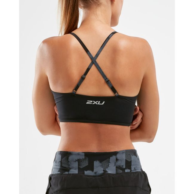 2XU - Bustiera sport pentru femei Active Low Impact Crop - negru-gri