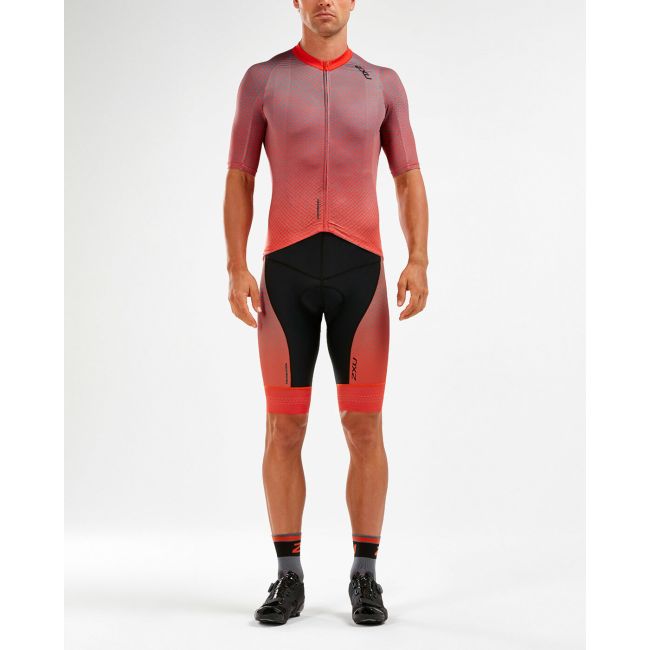 2XU -Tricou ciclism barbati  Aero Cycle Jersey - portocaliu