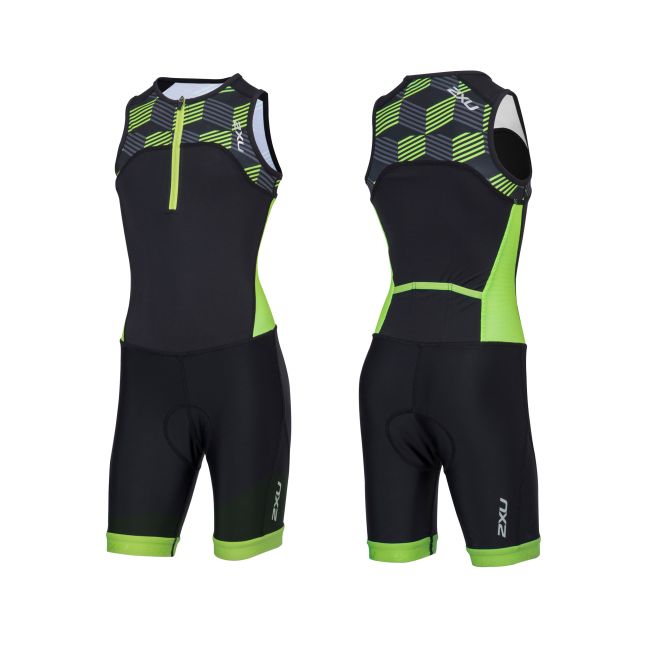 2XU Trisuit copii - negru-verde