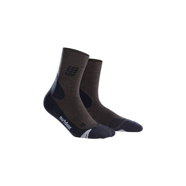 CEP Sosete merino outdoor medii W negru-maro
