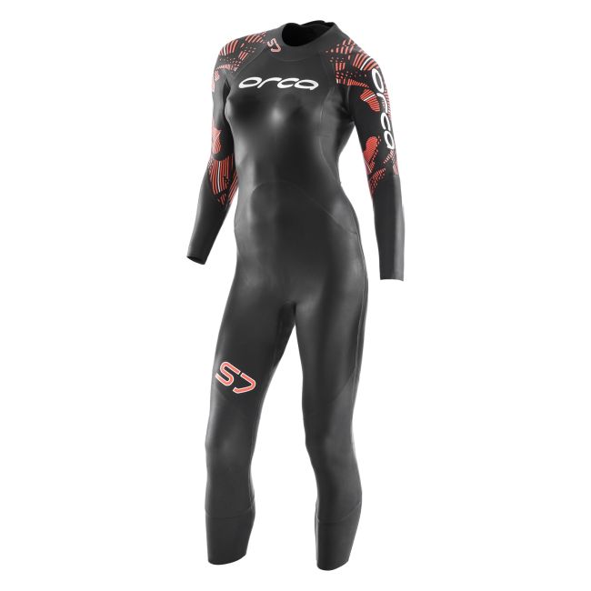 Orca - S7 costum neopren femei - negru portocaliu