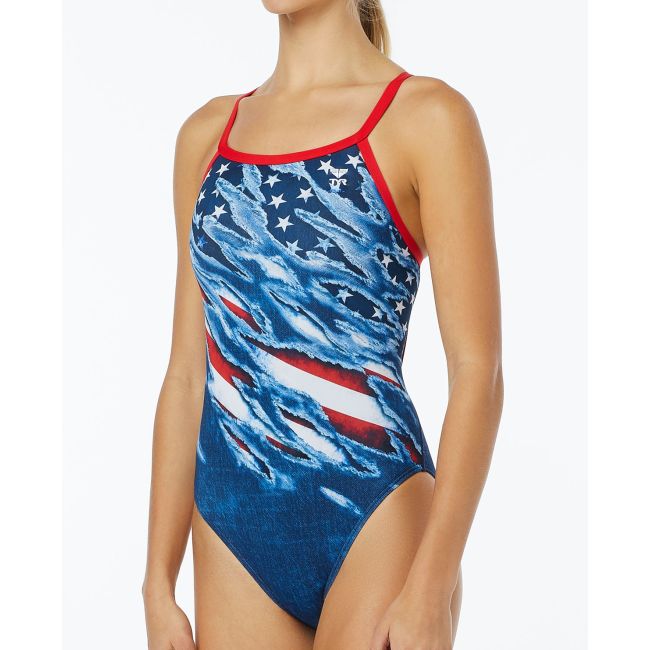 TYR Live Free Diamondfit rosu-alb-albastru