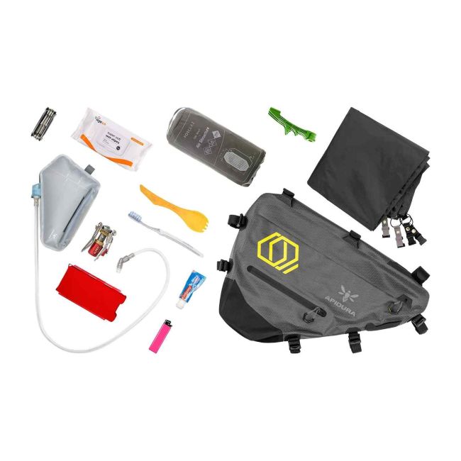 Apidura - geanta cadru bicicleta Expedition Full Frame Pack 14 litri - gri negru galben