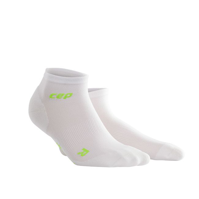 CEP Sosete low cut Ultralight alb-verde
