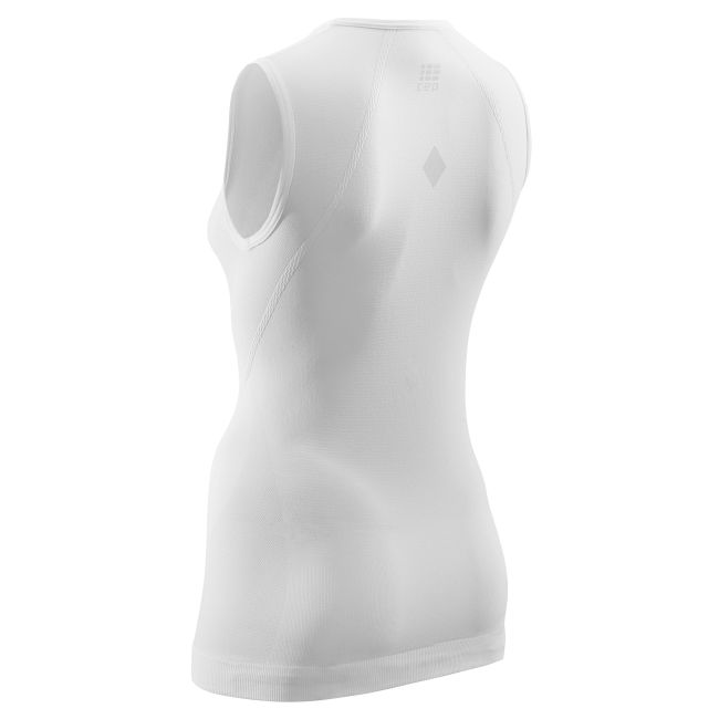 CEP - Tricou de compresie ultralight W fara maneci - alb