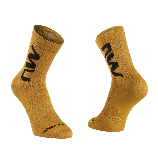Northwave - sosete ciclism extreme air mid socks - galben ocru negru