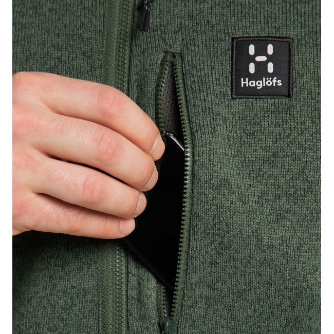 Haglofs - Jacheta subtire fleece barbati Risberg - verde inchis montan