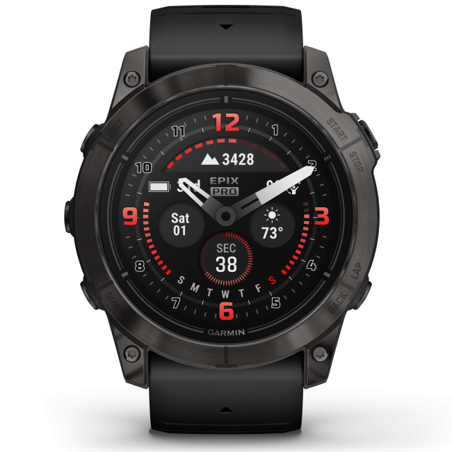 ガーミンepix Smartwatch Garmin epix Pro (Gen 2), 47mm, curea silicon Neagra