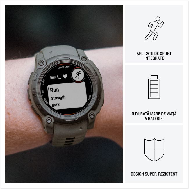 Garmin INSTINCT E - 45 mm negru - smartwatch robust cu GPS