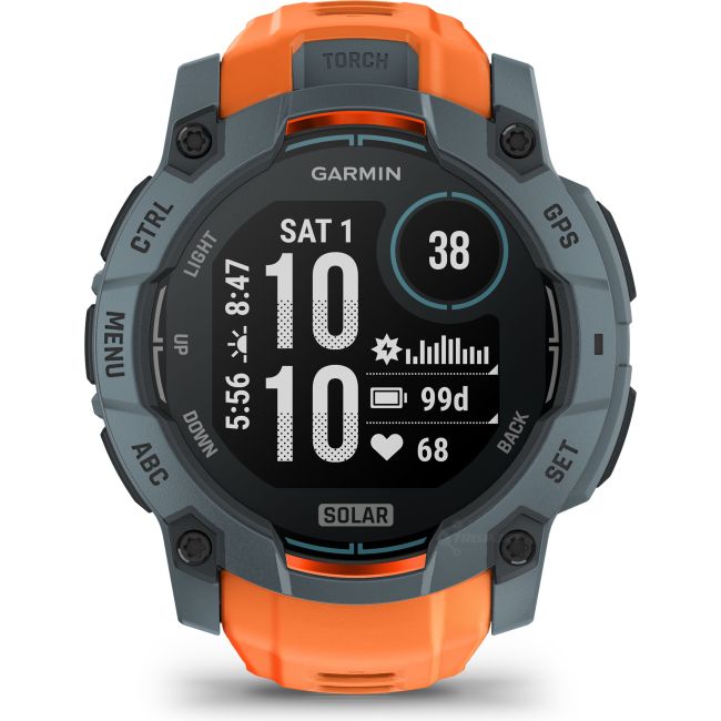 Garmin INSTINCT 3 - 50 mm Solar albastru Twilight - smartwatch robust cu GPS