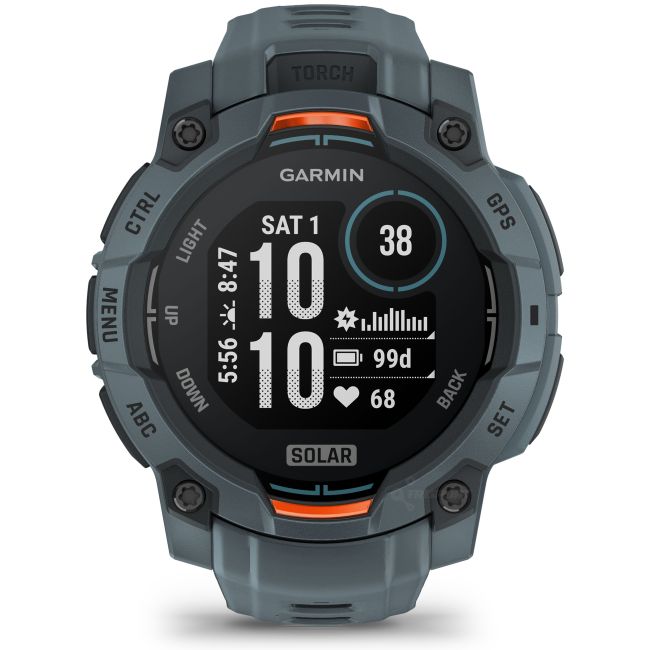 Garmin INSTINCT 3 - 45 mm Solar albastru Twilight - smartwatch robust cu GPS