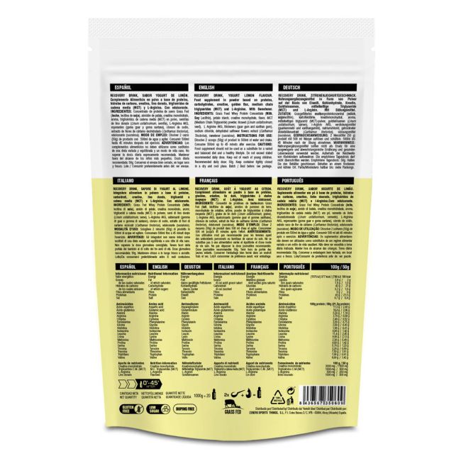 226ers - plic pudra recuperare cu proteine - recovery drink - iaurt si lamaie - 1kg
