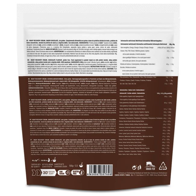 226ers - plic pudra recuperare - Night Recovery Cream 2.0 - ciocolata - 500gr