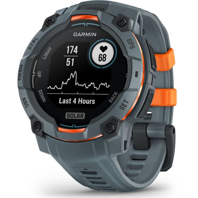 Garmin INSTINCT 3 - 45 mm Solar albastru Twilight - smartwatch robust cu GPS