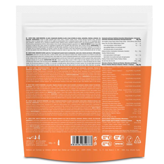 226ers - plic pudra vegan - energy drink - mandarina - 500gr
