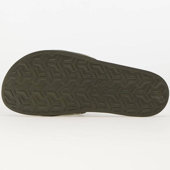 The North Face - slapi Base Camp Slides III M - verde Military Olive StippLED Camo Print | TNF Black