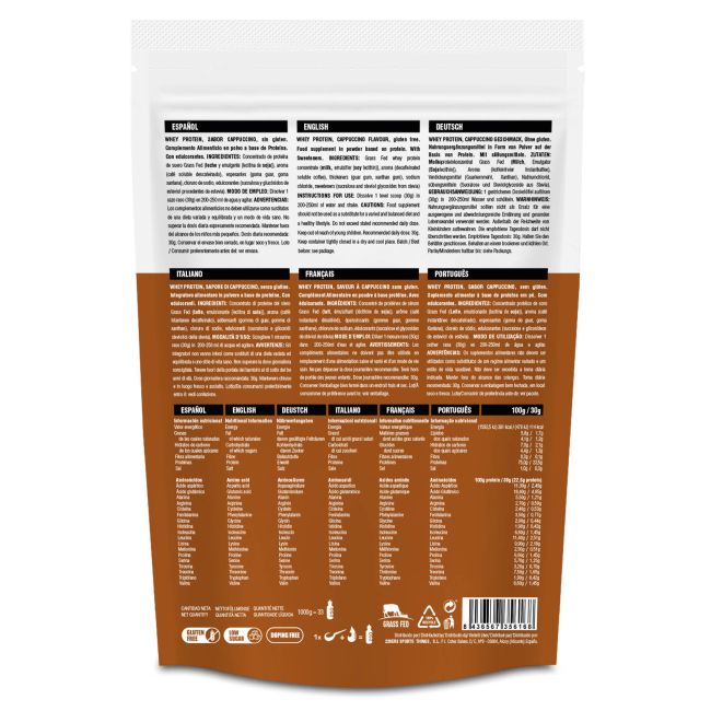 226ers - plic pudra proteica - whey protein - cappuccino - 1kg