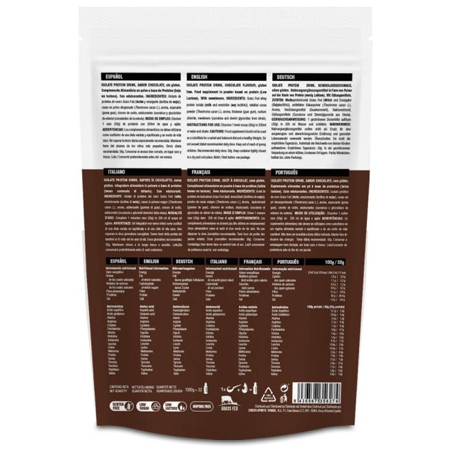 226ers - plic pudra proteica - isolate protein - ciocolata - 1kg