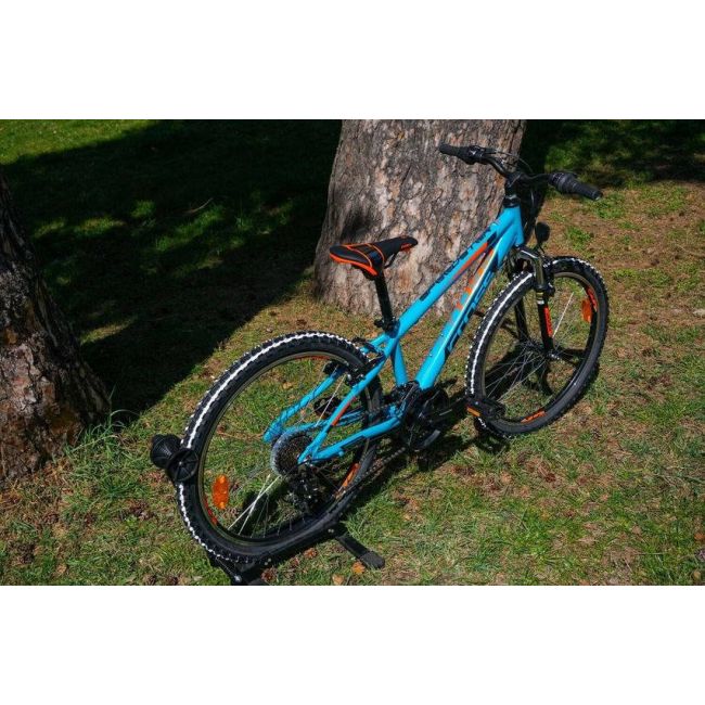 Cross - bicicleta MTB 24 inch, aluminiu, pentru baieti Cross Speedster - albastru deschis negru