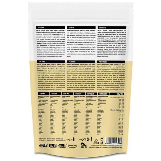 226ers - plic pudra proteica - isolate protein - vanilie - 1kg