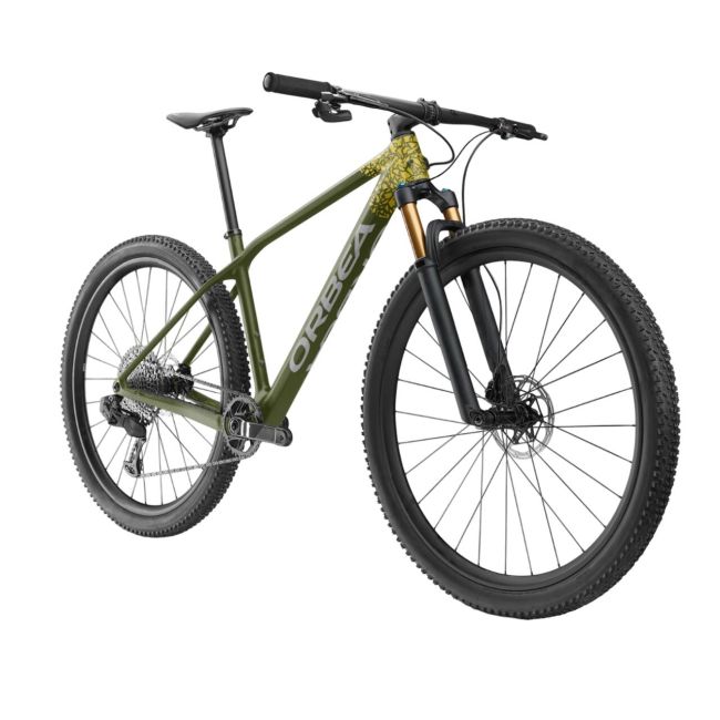 Orbea Alma M-Pro 2022 - bicicleta MTB hardtail XC 29" - MyO custom verde military - auriu