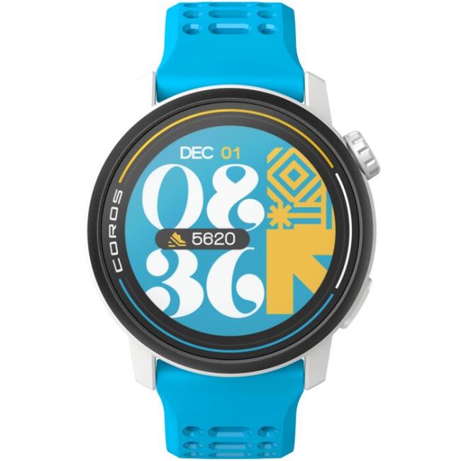 Coros - Pace 3 - ceas multisport GPS - Alb albastru - bratara albastra/silicon - Valencia Edition