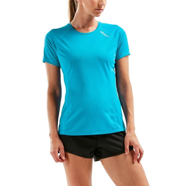 2XU - Tricou tehnic maneca scurta femei - XVENT SS Tee - albastru Scuba
