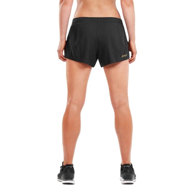 2XU - Pantaloni scurti de alergare pentru femei GHST 3" Stretch Woven Short - negru auriu