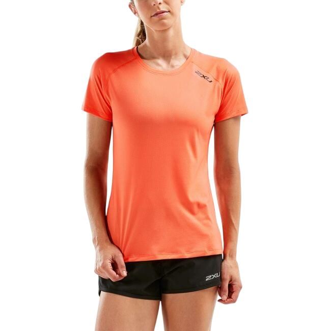 2XU - Tricou tehnic maneca scurta femei GHST short sleeve tee - portocaliu sorbet