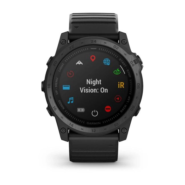 Garmin - Tactix 7 Sapphire ceas multisport cu GPS - ramă neagră Titanium DLC și curea din silicon neagră