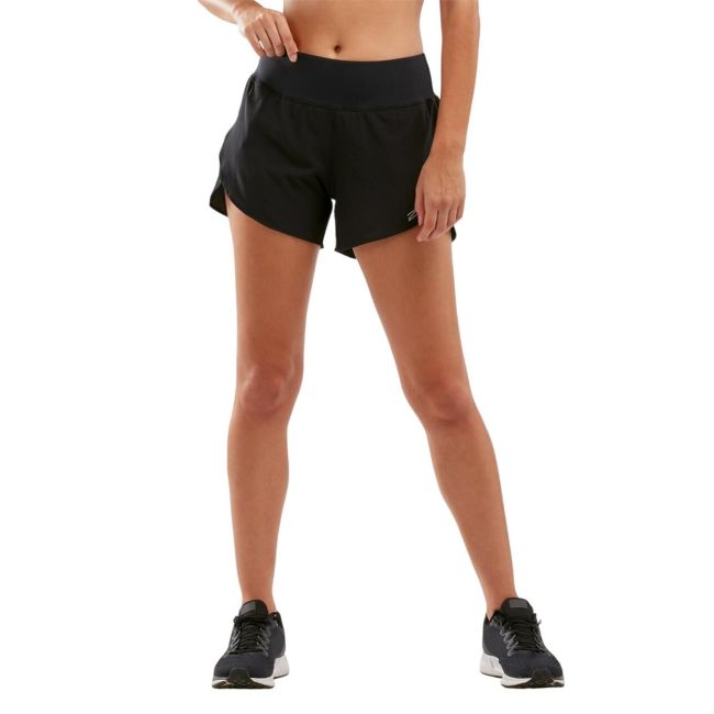 2XU - Pantaloni scurti de alergare pentru femei - XVENT 4" Short - negru gri